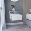 Lycvki Wall Mounted Nightstand with Single Drawer and 2-Tier Shelf - 4 of 4