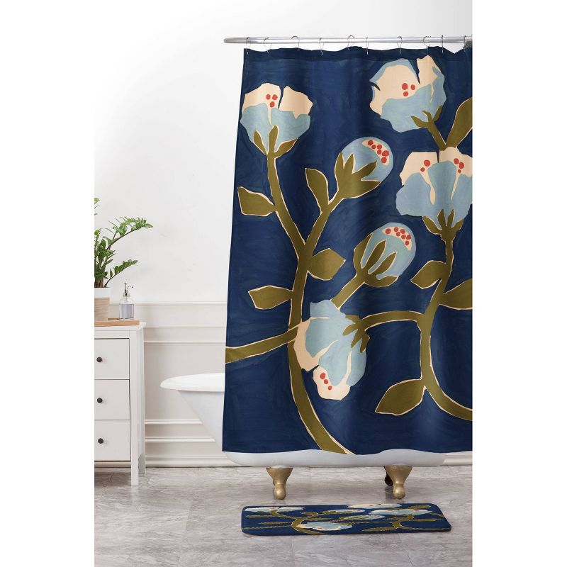 Megan Galante Blue Perennial Shower Curtain Blue - Deny Designs, 4 of 7