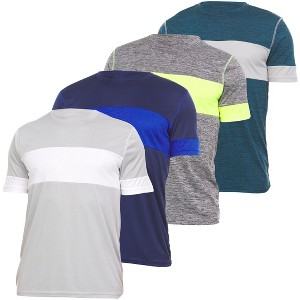 Daresay Mens Dri Fit Shirts Moisture Wicking Tshirt For Men Gym Shirts For Men, Up to 3XL, Pack of 4 - 1 of 4