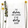 Wildwood Landing 2pk Cotton Dirty Dishes & Girl Hoping Kitchen Towels: Funny Typography Dish Drying Towels, 30"x30" - 2 of 4