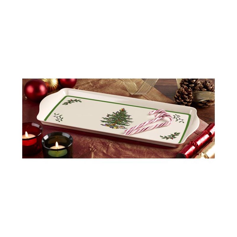 Pimpernel Christmas Tree Melamine Sandwich Tray - 15.1 x 6.5 Inches, 5 of 6