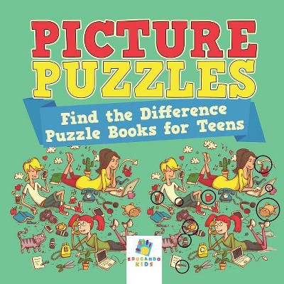 Picture Puzzles Find the Difference Puzzle Books for Teens - by  Educando Kids (Paperback)