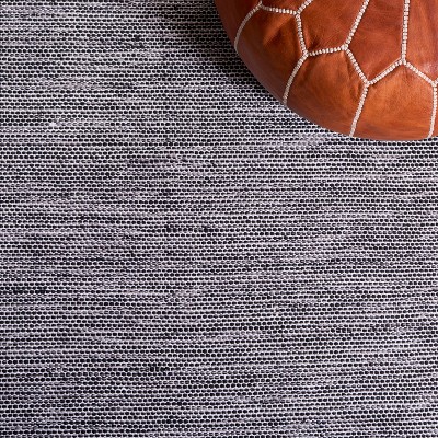 Montauk Black and Ivory Handwoven Cotton Area Rug