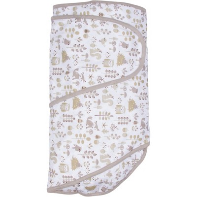 Miracle Blanket Swaddle Gray With Yellow Trim 