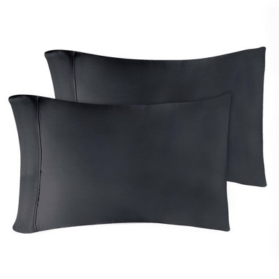 Premium Cotton 400 Thread Count Solid Pillowcase Set of 2 by Blue Nile Mills