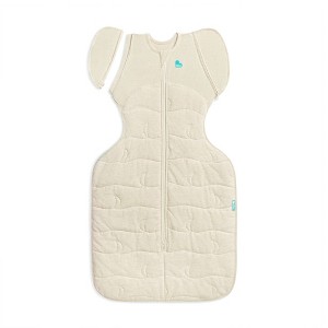 Love To Dream Baby Swaddle Up Transition Bag - Extra Warm Cotton 3.5 TOG Sleeveless Wrap - Oat Moons - 1 of 4