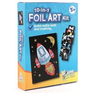 Play Brainy | 10-in-1 Foil Art Kit - Kids Arts and Crafts Kit - 1 of 4