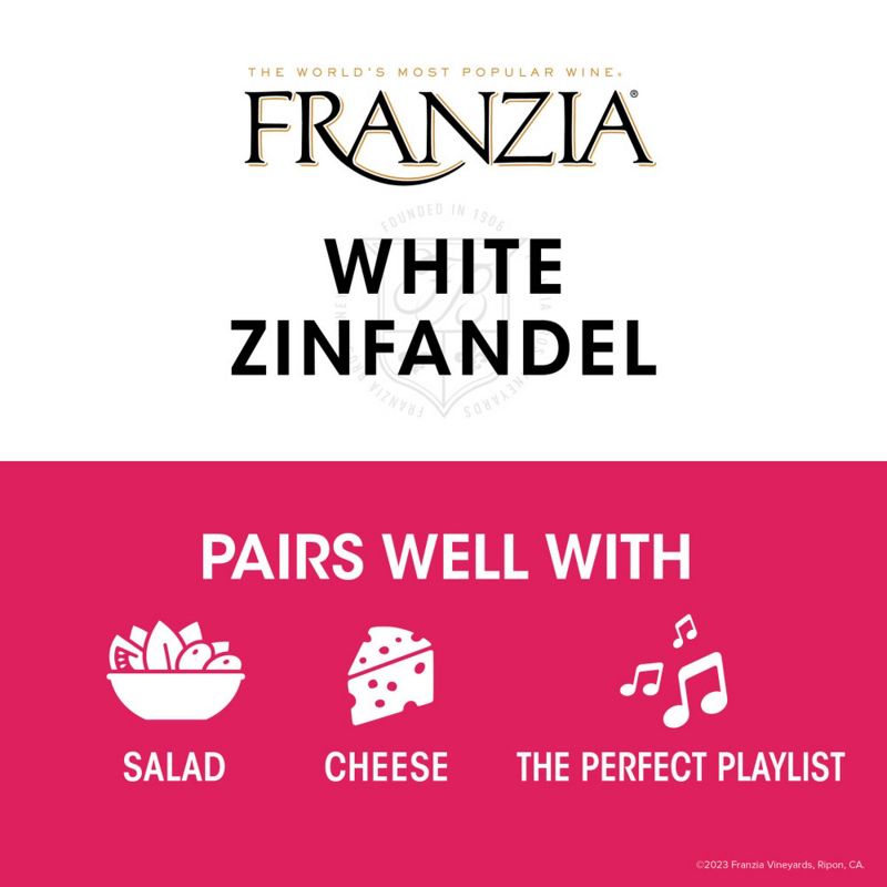 Franzia White Zinfandel Wine - 5L Box, 3 of 10