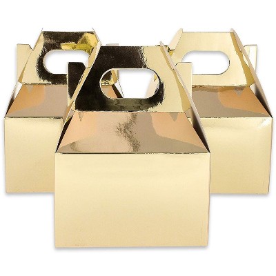  Blue Panda 36-Pack Mini Gold Foil Party Goody Boxes for Favors, Treats, 4 x 2.5 Inches 