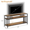 58'' TV Stand for Television up to 65 Inches, Entertainment Center with 3-Tier Open Storage Shelves - 2 of 4
