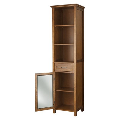 Avery Linen Cabinet with 1 Drawer Oil Oak Brown - Elegant Home Fashions