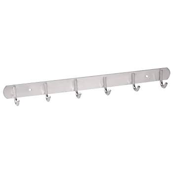 Unique Bargains Aluminum Wall Mounted Coat Hat Towel Clothes Robe Hooks and Hangers Silver Tone 1 Pc