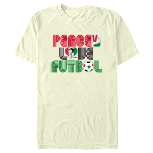 Men's Betty Boop Peace Love Soccer T-Shirt - 1 of 4