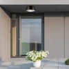 1 Light Teagan Outdoor Indoor Flush Mount Ceiling Dark Bronze - Globe Electric: ETL Listed, Glass Shade, Metal Body - 2 of 4