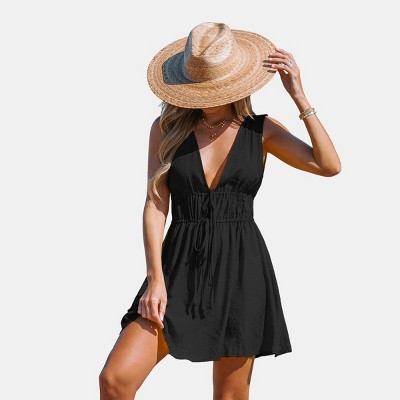 Women's Lace Up Backless Cover-Up Dress -Cupshe
