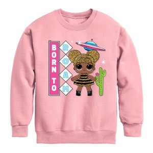 Boys' - LOL Surprise! - Queen Bee Born To Roam Graphic Long Sleeve Fleece Sweatshirt - 1 of 4
