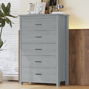 Retro American Country Style Wooden Dresser with 5 Drawer, Storage Cabinet for Bedroom 4Q - ModernLuxe - 1 of 4