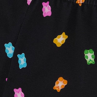 black and multicolored gummies