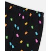Deux par Deux Girl Printed Capri Legging Black and Multicolored Gummies - 4 of 4