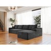 131.9"68.9" Plush Corduroy 4-Piece Modular Sectional Sofa with No Assembly Required and Comfortable Chaise Lounge - 2 of 4
