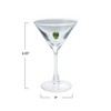 Storied Home 6-Ounce Stemmed Martini Glass with Olive Inside, Green and Red - 2 of 2