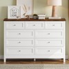 Sapphtopaz Modern Rustic Dresser with 9 Drawers Farmhouse Closet Organizers and Storage with Silver Handle Wood Closet for Bedroom, Entryway - 2 of 4
