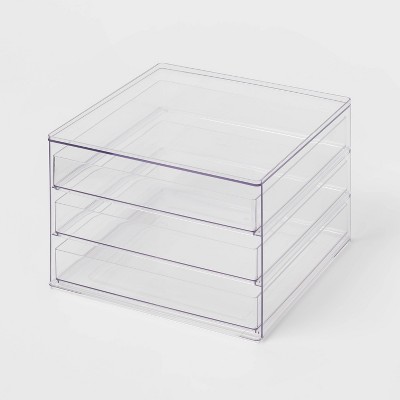 3 Tier Drawer Organizer Matte Black - Brightroom™