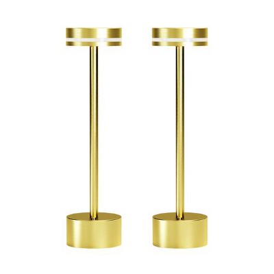 Onewish  Portable LED Table Lamp Gold, 2-pack