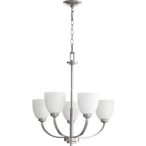 Quorum Lighting Reyes 5-Light Chandelier, Classic Nickel, 26 Width, 24.25 Height - 1 of 4