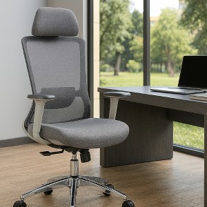 Lyngins Modern Ergonomic Home Office Swivel Desk Chair with Adjustable Headrest,High Back Task Chair for Office,Study,Studio - 1 of 4