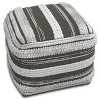 NicBex Handwoven Pouf Ottoman, Modern Home Decor Multi-Functional Footstool, Stylish Striped Design for Living Room, or Nursery - 2 of 4