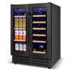 Velivi 24 in. Dual Zone 20-Wine Bottles and 88-Cans Beverage & Wine Cooler in black - 2 of 4