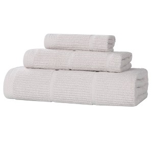Smart Twist Viscose Cotton Blend Medium Weight Solid Ribbed Towel Set by Blue Nile Mills - 1 of 4