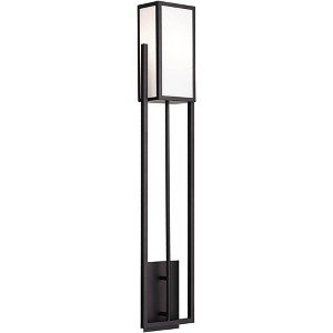 Possini Euro Design Possini Euro 40" High Black and Acrylic Shade Wall Sconce - 1 of 3