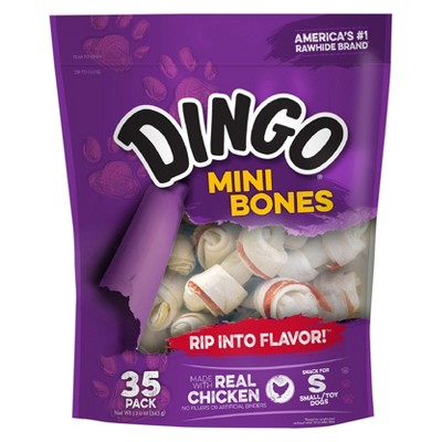 Dingo Bones Rawhide Chews with Pork and Chicken Flavor Dog Treats