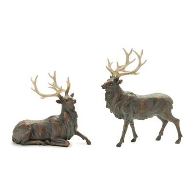 Elegant Resin Deer Set of 2