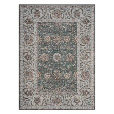 Vintage  Area Rugs Machine Washable Rug Stain Resistant Carpet Non-Slip Low Pile Carpet Mat for Hallway Kitchen Beige