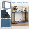 LIVAREEmlen Narrow Console Table with Unique Irregular Top Design,Entryway Table with Open Shelf,for Living Room Hallway and Entrance - 3 of 4