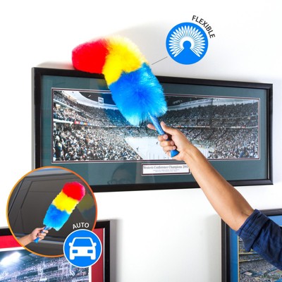 23" Multicolor Electrostatic Feather Duster with Handle