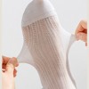 Anna-Kaci 3 Pairs Women's Ruffle Trim Crew Socks Soft Cotton Knit Lightweight Ribbed Texture with Scalloped Edge for Everyday Wear - 3 of 3