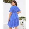 LXT-Plus Size Summer Dress A-Line Swing Floral Party Midi Dresses - 4 of 4