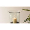 Medium Rustic Glass Candle Holder – Farmhouse Accent 15" Tall by Kalalou - 2 of 3