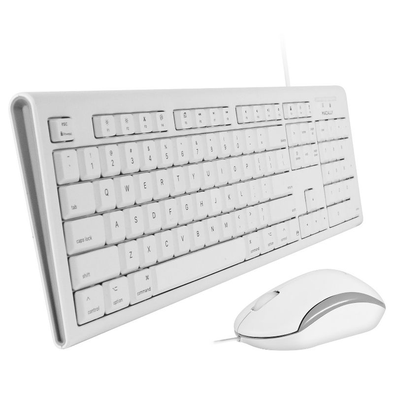 Macally 104 Key USB Wired Keyboard + Rubber Domed Keycaps + Mouse Combo, 4 of 9