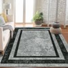 Thin Oriental Washable Rug for Bedroom, Non-Slip Stain Resistant Foldable Large Carpet Pet & Kids Friendly for Dining Room - 3 of 4