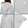 PAVILIA Fluffy Angel Wrap Hooded Blanket for Women Adult, Wearable Cozy Wrap Throw Faux Shearling Shawl Cape - 3 of 4