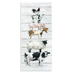 Stupell Industries Balancing Farms Rustic White Plank Pattern Wall Plaque Art - 1 of 4