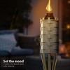 Sorbus 5 Feet Tall Set of 8 Bamboo Outdoor Torches with Metal Oil Canister & Snuffer Cover - 4 of 4