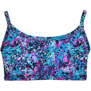 City Threads USA-Made Girls UPF 50+ Printed Bikini Swim Top - 1 of 4