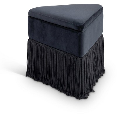 Meridian Furniture,Trivoli Velvet Ottoman/Stool