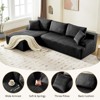 106" Modular Sectional Sofa, Cloud Sectional Couch with L-Shape Chaise/Deep Seat/Armrest/Plush Corduroy Fabric, No Assembly Required, Space-Saving - 3 of 4